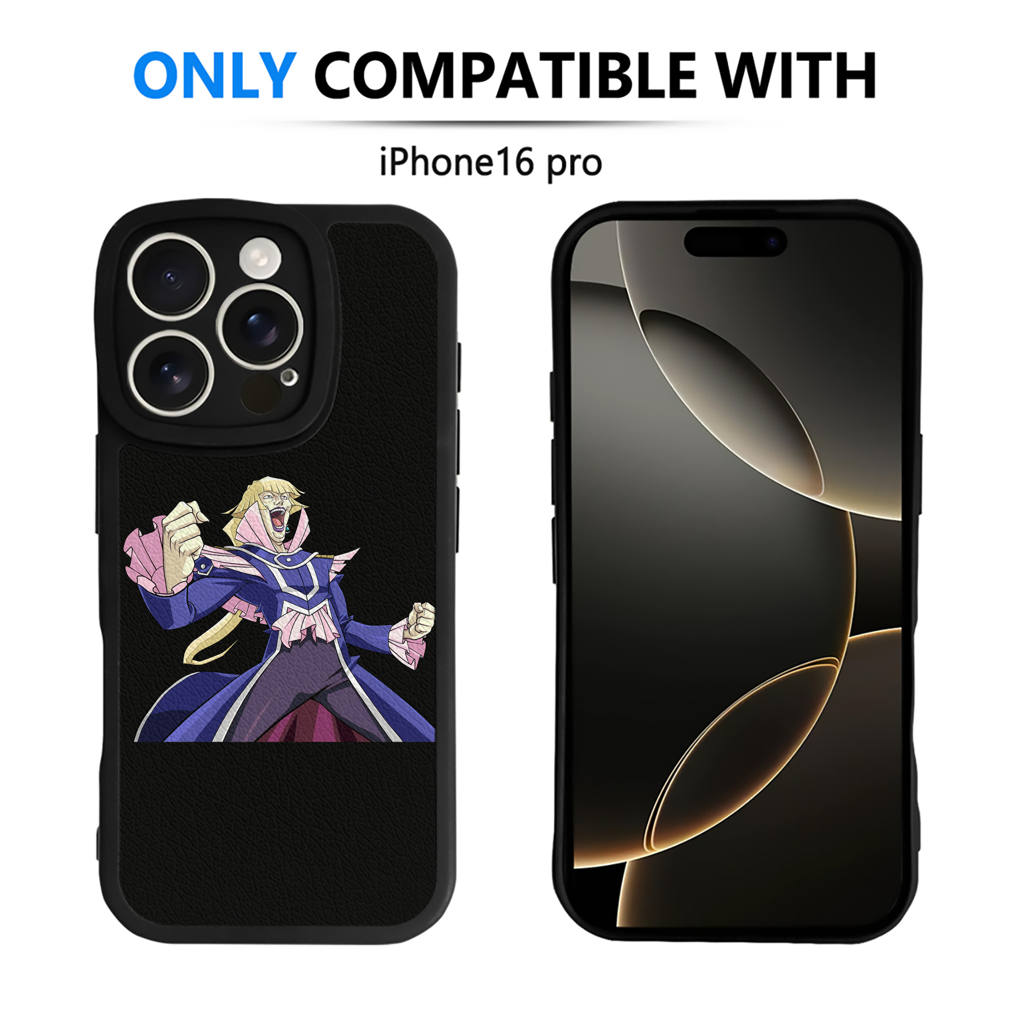 （画像用） 遊☆戯☆王 Yu-Gi-Oh! 【iPhone 16シリーズ対応】シリコンスマホケース（レザー調） 材質：シリコン
